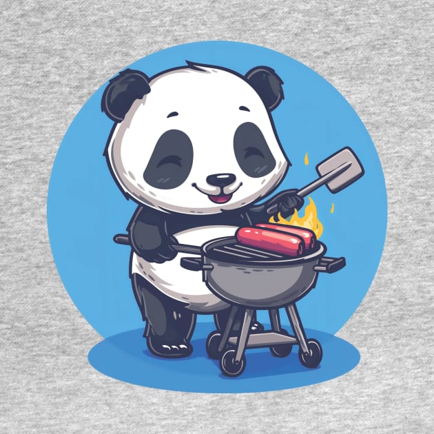 Barbeque Panda Likes the Meat by BuzzBenson